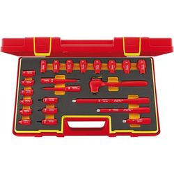 JUEGO DE LLAVES DE VASO VDE 3/8" CON QUICKRELEASE 12171/19/4 VDE