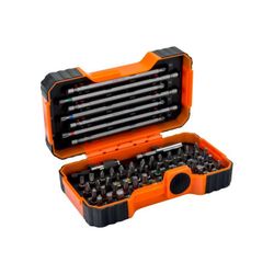 JUEGO DE PUNTAS DE 54 PIEZAS PARA TORNILLOS RANURADOS, PHILLIPS, POZIDRIV, TORX, TORX TAMPER, HEXAGONALES Y ROBERTSON