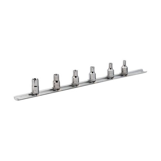 JUEGO DE VASOS CON CUADRADILLO DE 1/4" PARA TORNILLOS TORX