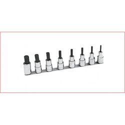 JUEGO DE VASOS CON PUNTA Y CUADRADILLO DE 1/2" PARA TORNILLO DE CABEZA HEXAGON