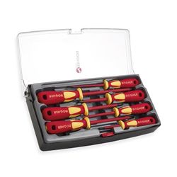 JUEGO DESTORNILLADOR CAJA PLAST. 7PZAS VDE REC-PH