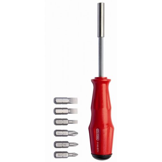 JUEGO DESTORNILLADORES COMBINADO 5 PUNTAS 1/4”X100 MM