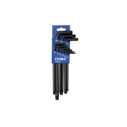 JUEGO PETACA 9 LLAVES ACODADAS PAVONADAS TORX T10-T50 -IRIM