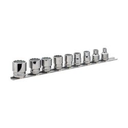 JUEGO VASOS E/REGLETA 3/8" 9 PZAS