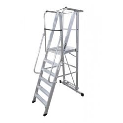 KASTLE. ESCALERA MOVIL CON PLAT. PLEG. 52X60 CM. 10 ESCALONES