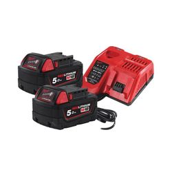 KIT 2 BATERIAS M18B5+CARGADOR RAPIDO M12-18FC