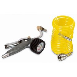 KIT DE AIRE 5 PIEZAS (PISTOLA INFLADO, ESPIRAL 5 MT., 3 BOQUILLAS)