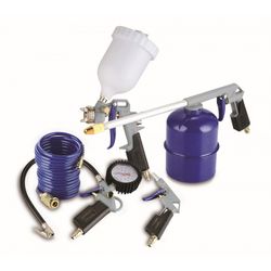 KIT DE AIRE PROFESIONAL 5 PZS. (PISTOLAS DE PINTAR, SOPLAR, PETROLEAR,INFLAR...)