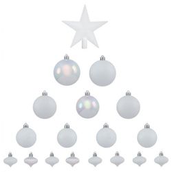 KIT DECORACION NAVIDAD 18 PZAS. BLANCO