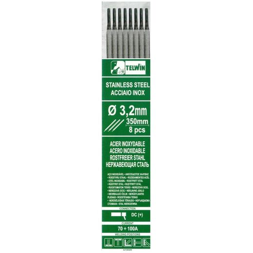 KIT ELECTRODOS RUTILO ACERO INOX 3,2 MM. 8 PIEZAS