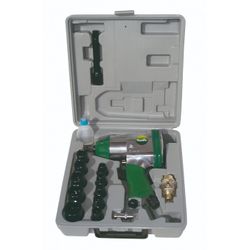 KIT PISTOLA DE IMPACTO DE 16 PIEZAS. 7000 RPM.114-120LT./MIN. PRESION DE TRABAJO 6 BAR. PAR DE APRIETE 310 NM