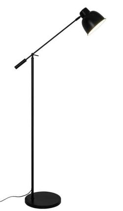 LAMPARA DE PIE INSPIRE MELGA 1 LUZ E27 HIERRO NEGRO 180CM ALTO