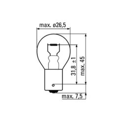 LAMPARA OBN 12V 21/5W 2 POLOS