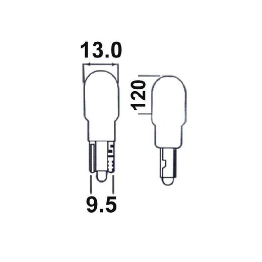 LAMPARA OBN WEDGE 10W 12V T13