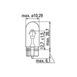 LAMPARA OBN WEDGE 12V 3W T10