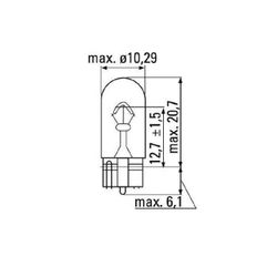 LAMPARA OBN WEDGE 12V 5W T10