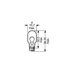 LAMPARA OBN WEDGE 18W 12V T15