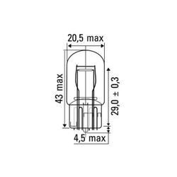LAMPARA OBN WEDGE 21/5W 12V T20