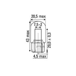 LAMPARA OBN WEDGE 21W 12V T20