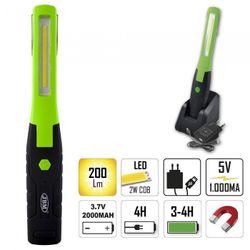 LAMPARA PORTATIL COB PLEGABLE CON BASE GIRATORIA IMANTADA ARTICULADA