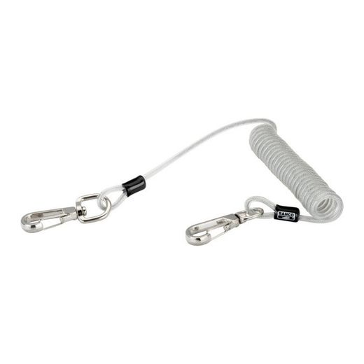 LANYARD EN ESPIRAL CON CADENA DE ANILLOS DE METAL DE 1,5.MM