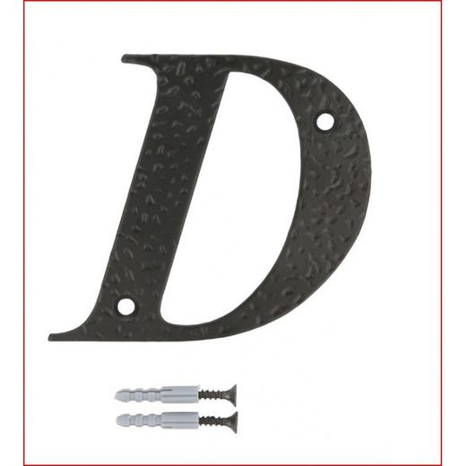 LETRA D-4" ACERO NEGRO (D)