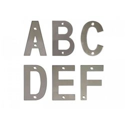 LETRA E-4" ACERO INOXIDABLE 18/8 (D)
