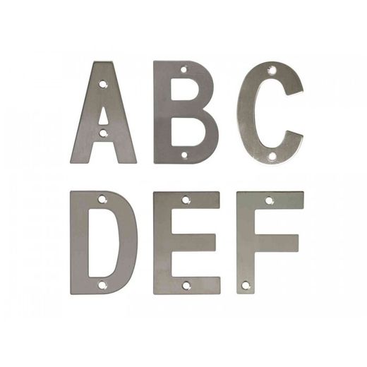 LETRA E-4" ACERO INOXIDABLE 18/8 (D)