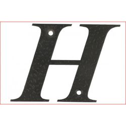 LETRA H-4" ACERO NEGRO (D