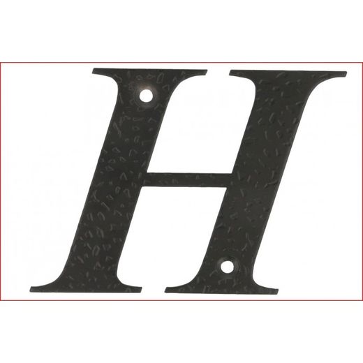 LETRA H-4" ACERO NEGRO (D
