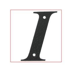 LETRA I-4" ACERO NEGRO (D)