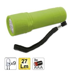 LINTERNA PLASTICA 9 LEDS - VERDE