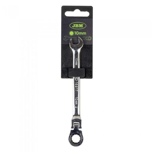 LLAVE COMBINADA ARTICULADA CON TRINQUETE 10MM - ACABADO BRILLANTE