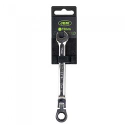 LLAVE COMBINADA ARTICULADA CON TRINQUETE 11MM - ACABADO BRILLANTE