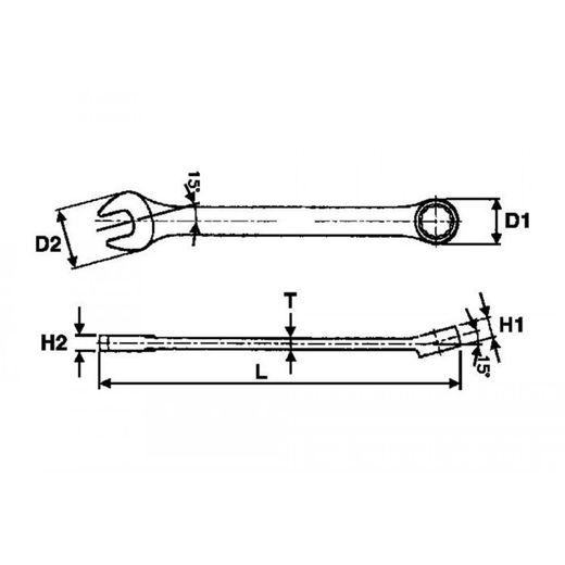 LLAVE COMBINADA EXTRACORTA 15MM 6005M15