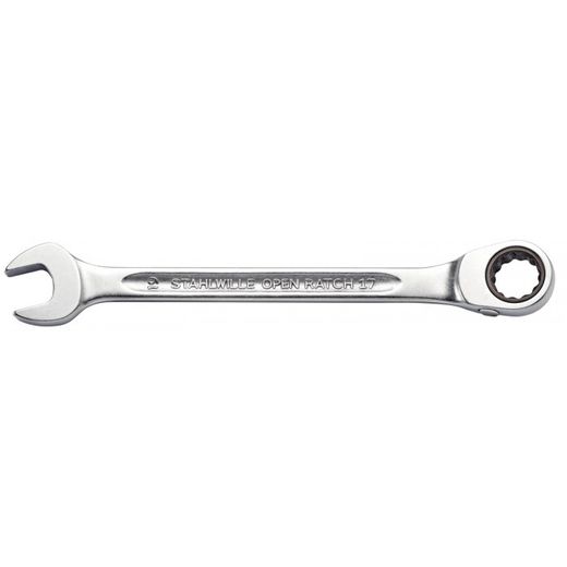 LLAVE DE CARRACA COMBINADA DE BOCA FIJA Y BOCA EN ESTRELLA, ACODADO 17 15