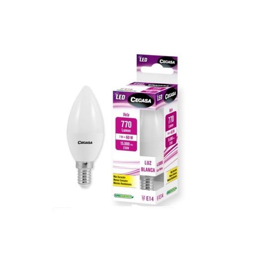 LMP CEGASA LED VELA 7W E-14 770 6500K