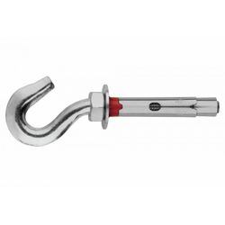 (M10X70 D.12) ANCLAJE ANTIGIRO PARA CARGAS MEDIAS GANCHO FORJADO INOXIDABLE A2(100U)