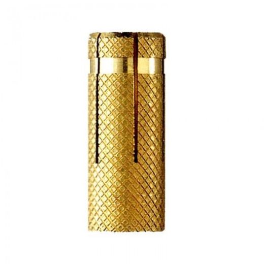 (M6X23 D.8) TACO DE LATON PARA FIJACIONES LIGERAS EN MATERIALES MACIZOS (100U)