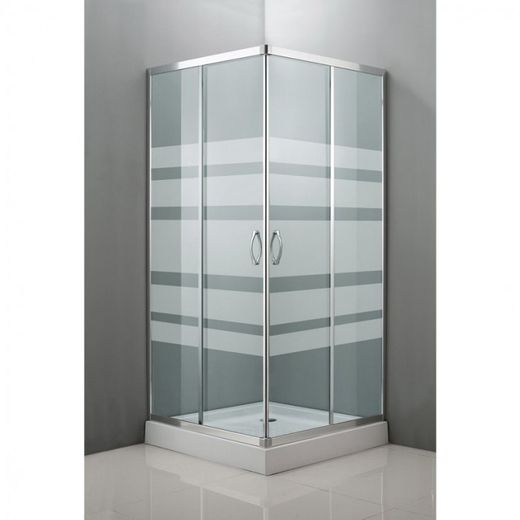 MAMPARA DUCHA ANGULAR 80X80 CM CROMO