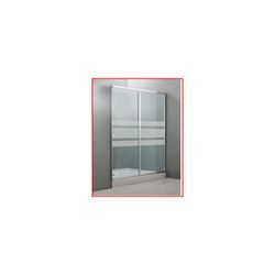 MAMPARA FRONTAL DUCHA 120CM CROMO 2P