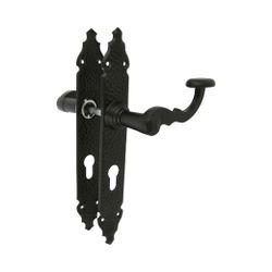 Amig 7816 | manilla con placa 100pb | 280 x 44 mm | placa de acero, tirador de zamak | negro