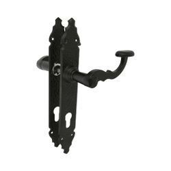 Amig 14933 | manilla con placa 100pb | 280 x 44 mm | placa de acero, tirador de zamak | negro