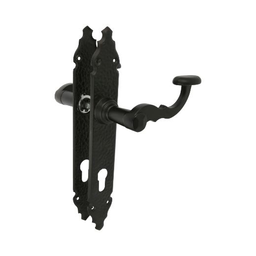 Amig 14933 | manilla con placa 100pb | 280 x 44 mm | placa de acero, tirador de zamak | negro
