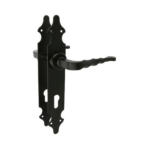 Amig 17430 | manilla con placa 101pb | 280 x 44 mm | placa de acero, tirador de zamak | negro