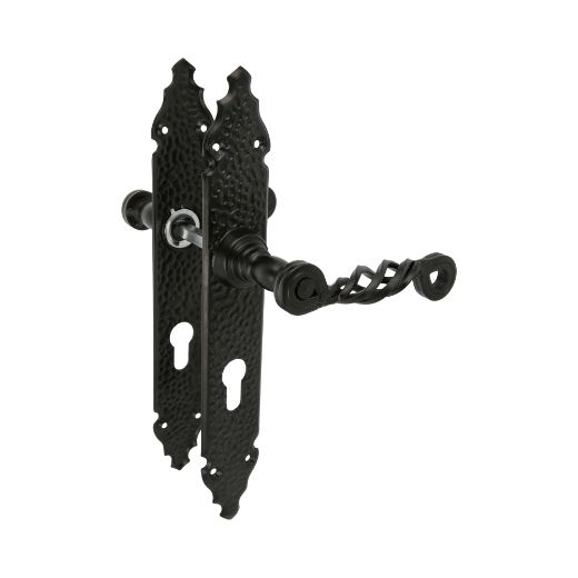 Amig 17429 | manilla con placa 102pb | 280 x 44 mm | placa de acero, tirador de zamak | negro