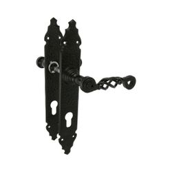 Amig 20483 | manilla con placa 102pb | 280 x 44 mm | placa de acero, tirador de zamak | negro
