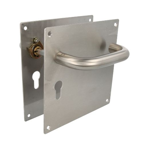 Amig 6489 | manilla con placa 3cb | 180 x 180 mm | acero inoxidable 18/8 | mate