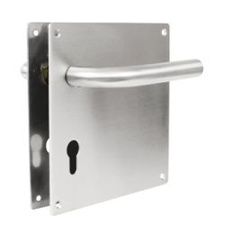 Amig 5928 | manilla con placa 4cb | 180 x 180 mm | acero inoxidable 18/8 | mate