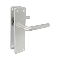 Amig 12617 | manilla aluminio con placa al4p | 222 x 55 mm | aluminio | plata